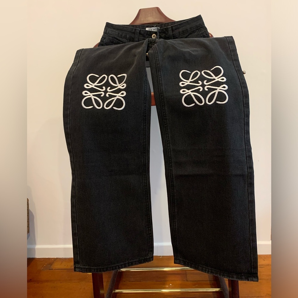 Loewe anagram black jeans